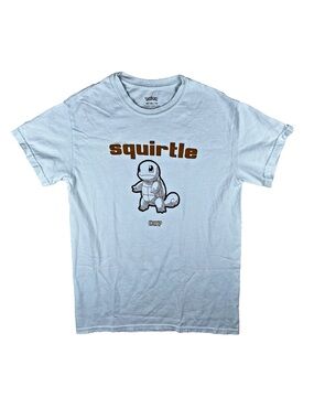Pokemon XS Sky Blue Tshirt Wartortle Squirtle Blastoise 2 Sided All Over Print